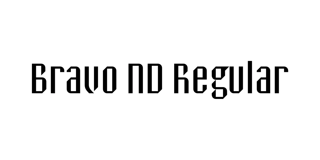 Bravo ND Regular Font Preview