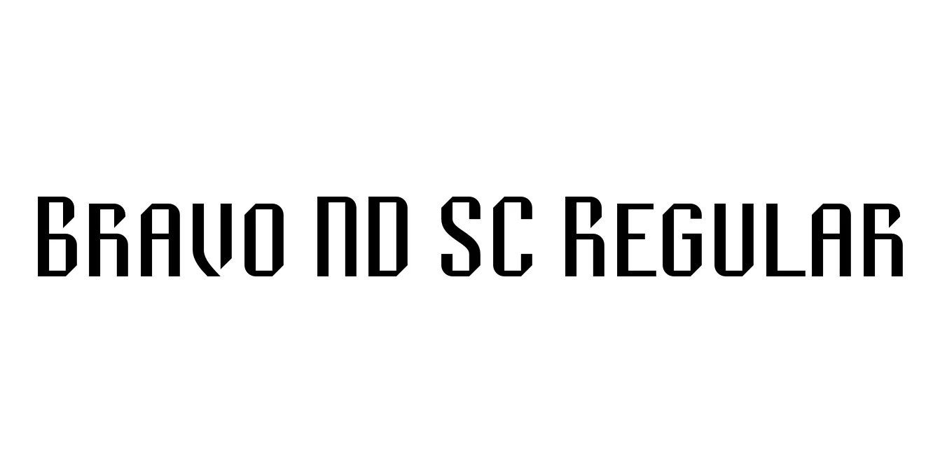 Bravo ND SC Regular Font Preview