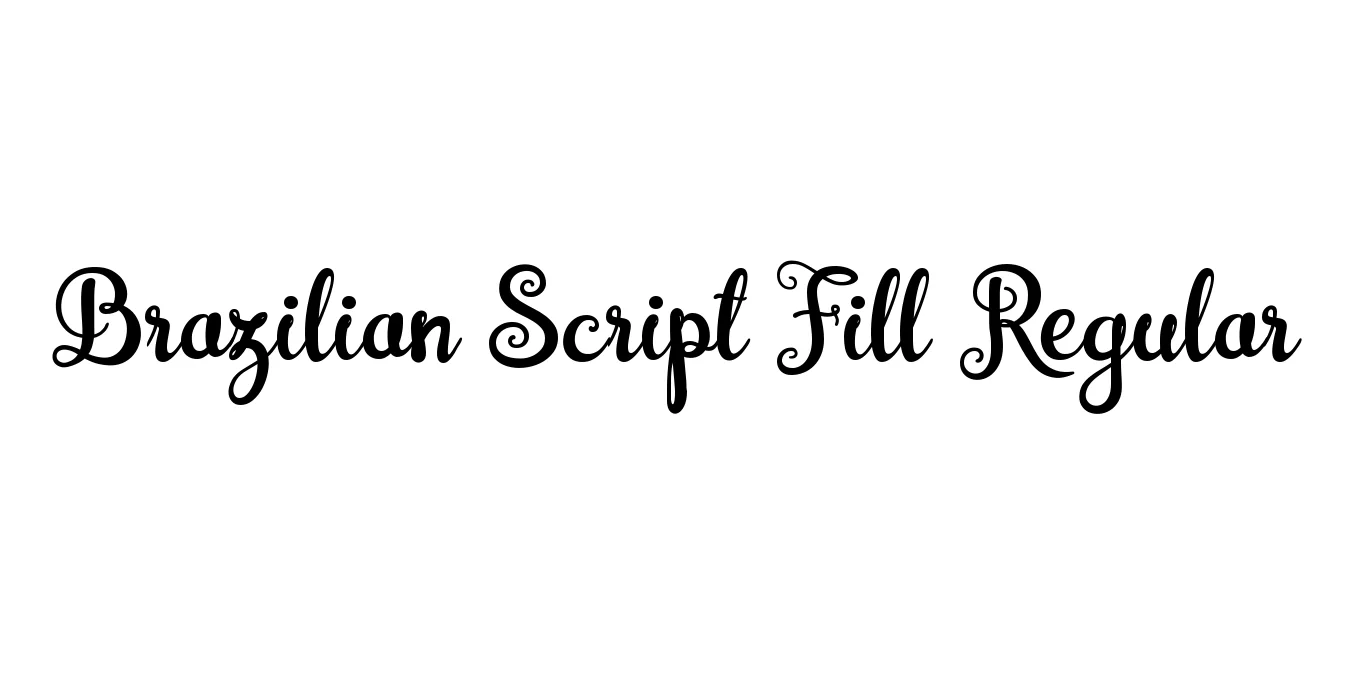 Brazilian Script Fill Regular Font Preview