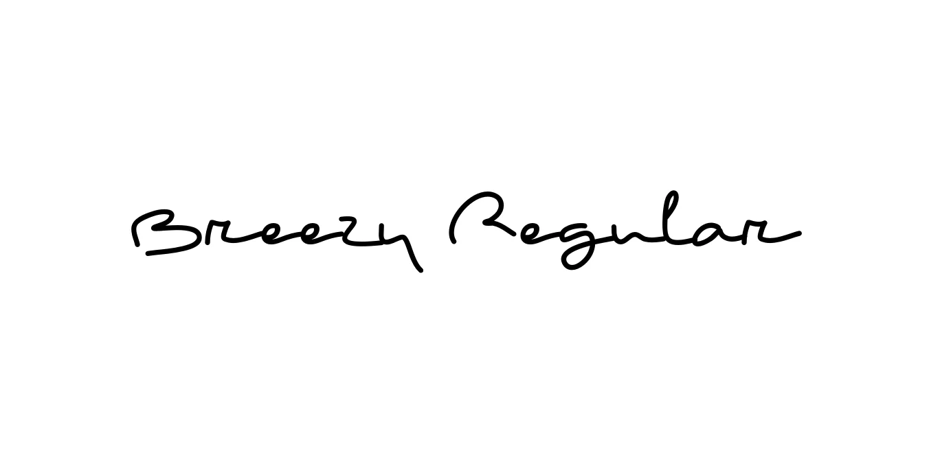 Breezy Regular Font Preview