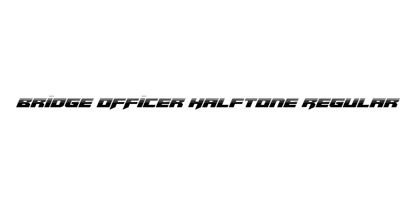 Bridge OFFicer Halftone Regular Font Preview
