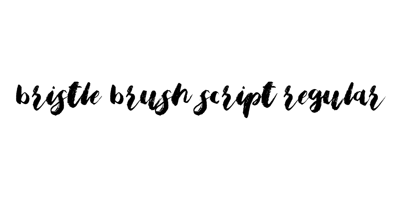 Bristle Brush Script Regular Font Preview