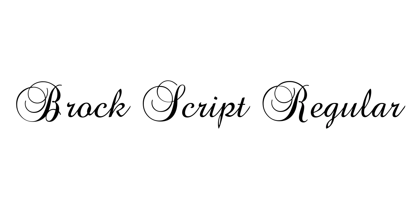 Brock Script Regular Font Preview