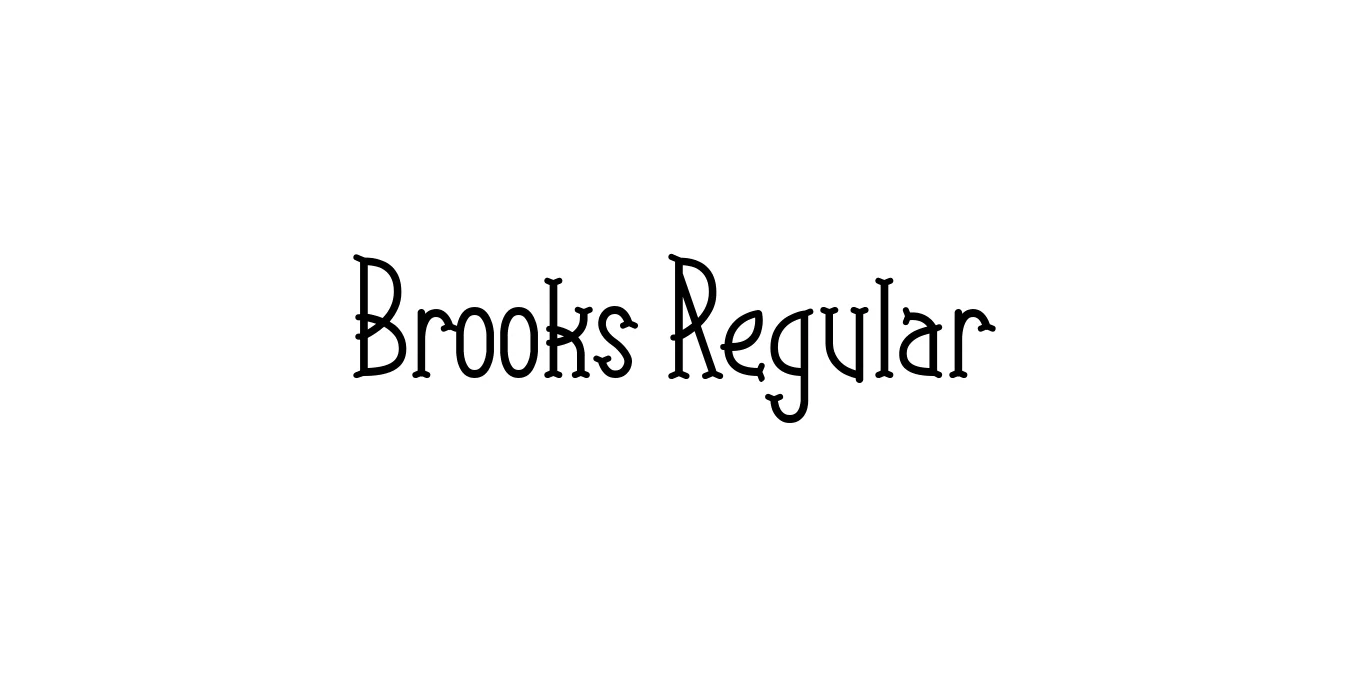 Brooks Regular Font Preview