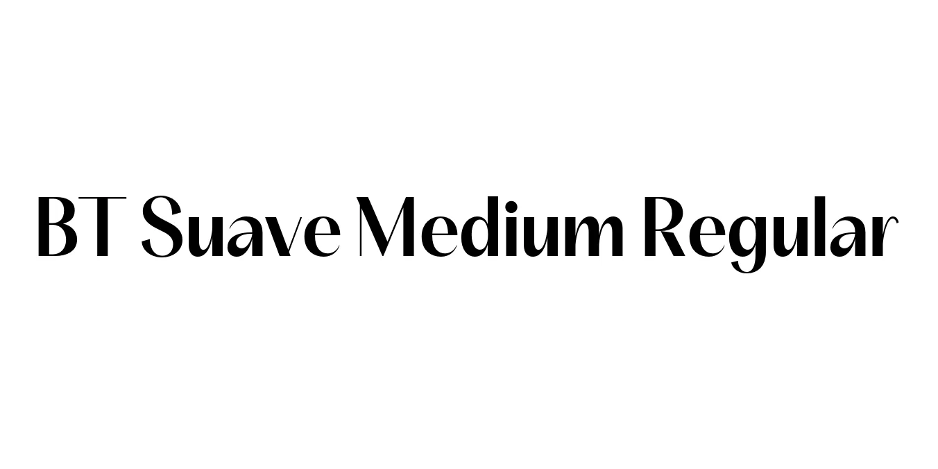 BT Suave Medium Regular Font Preview