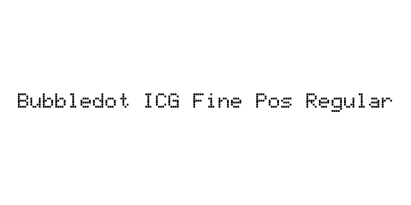 Bubbledot ICG Fine Pos Regular Font Preview