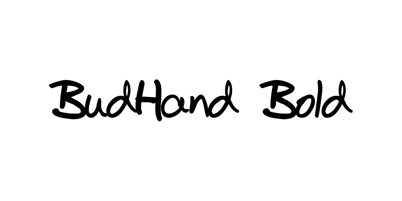 BudHand Bold Font Preview