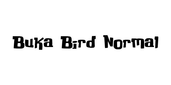 Buka Bird Normal Font Preview