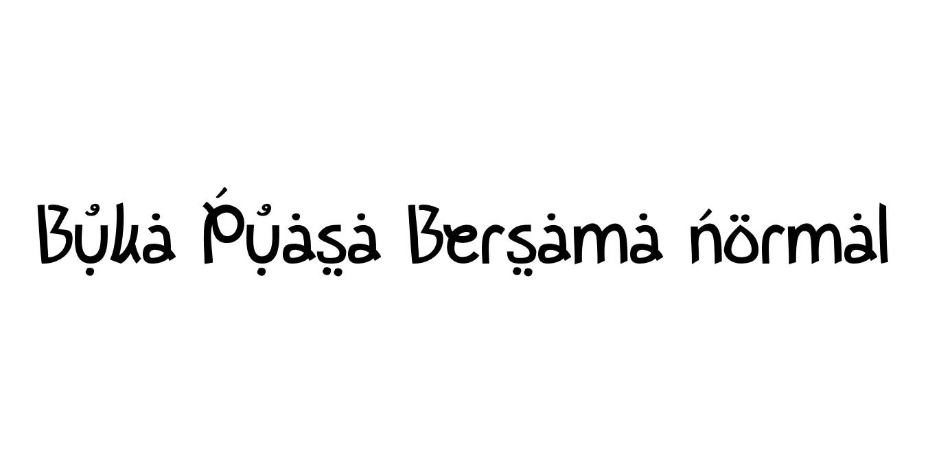 Buka Puasa Bersama normal Font Preview