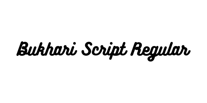 Bukhari Script Regular Font Preview