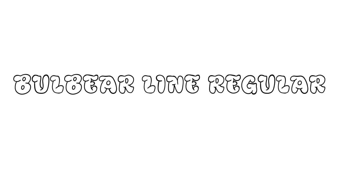 Bulbear Line Regular Font Preview