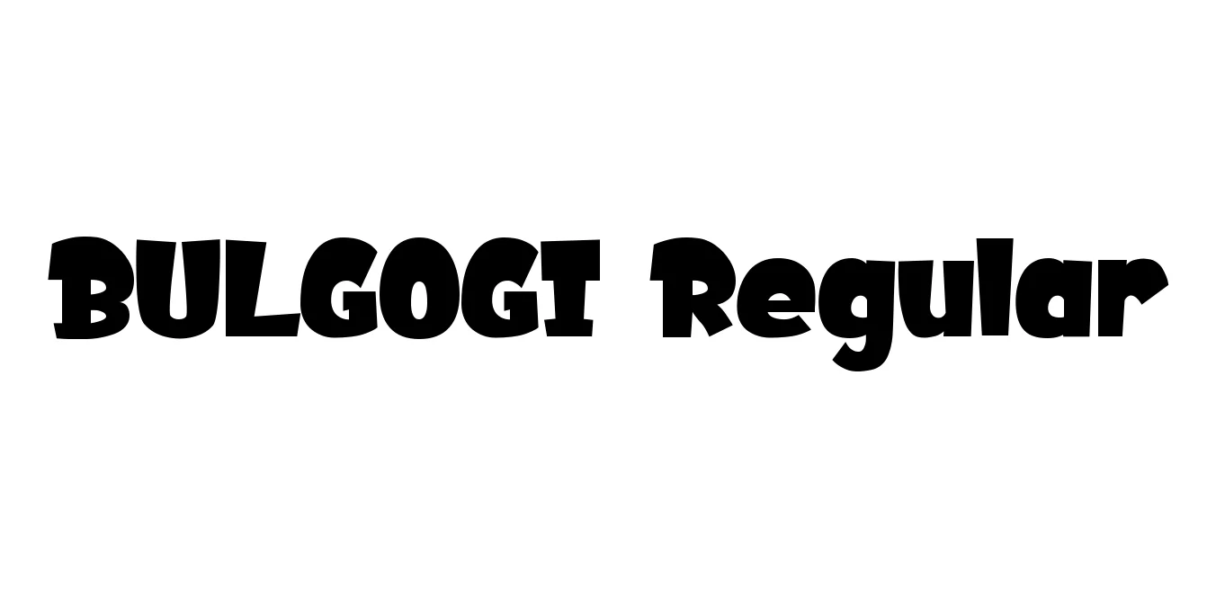 BULGOGI Regular Font Preview