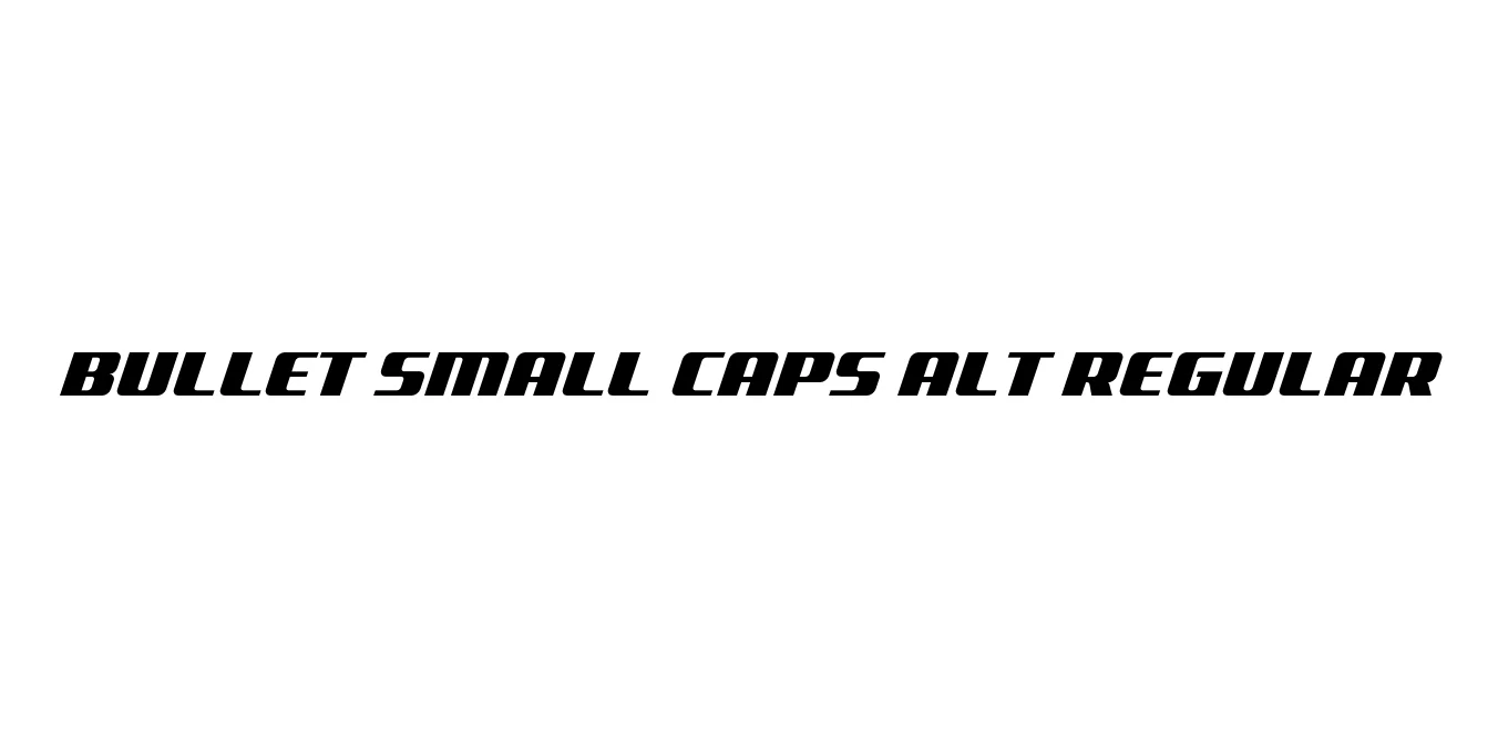 Bullet Small Caps Alt Regular Font Preview