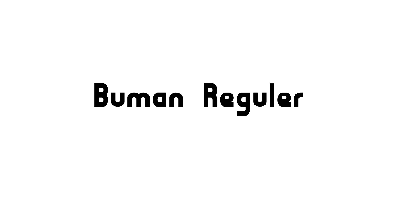 Buman Reguler Font Preview