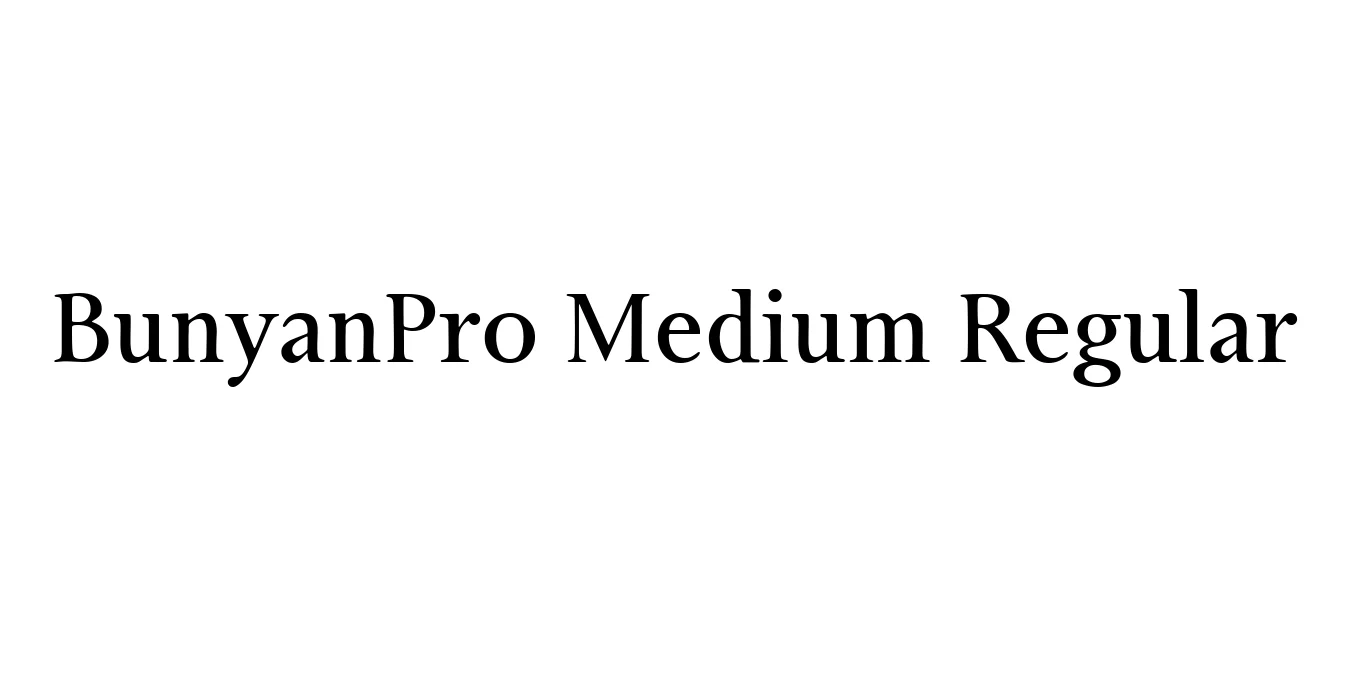 BunyanPro Medium Regular Font Preview