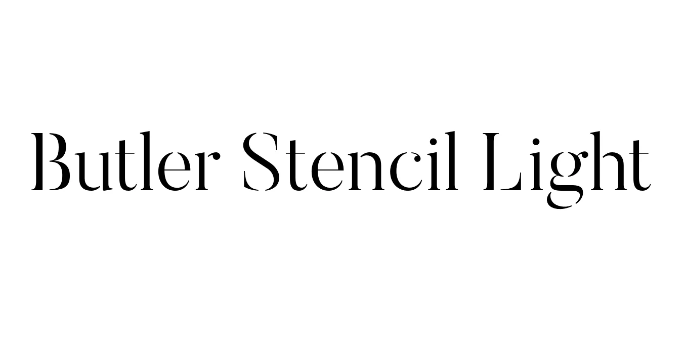 Butler Stencil Light Font Preview