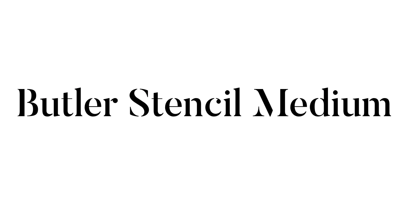 Butler Stencil Medium Font Preview