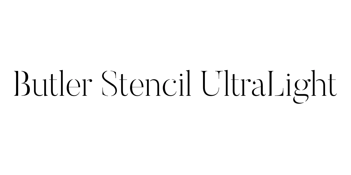 Download Butler Stencil UltraLight Font for Free | FontFreeDownload.com