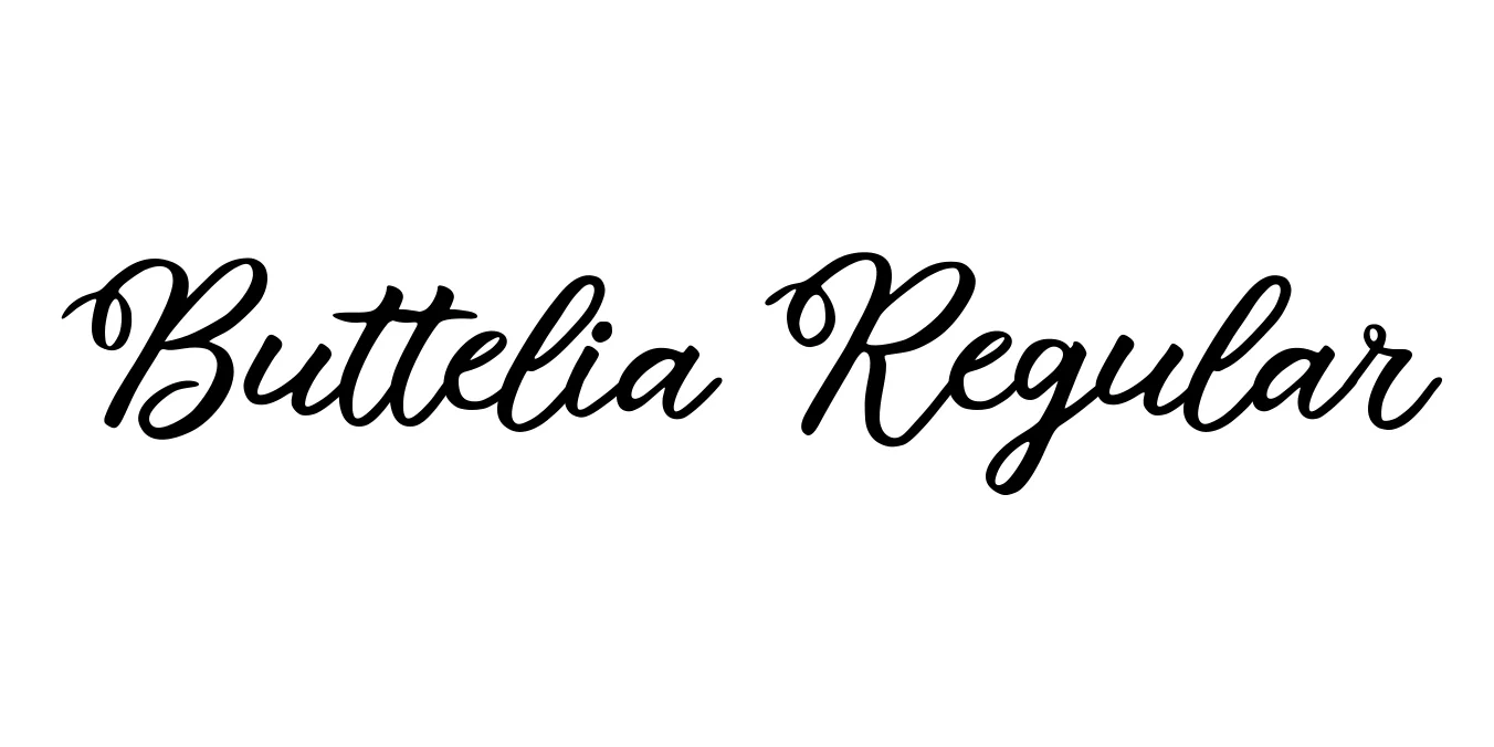 Buttelia Regular Font Preview