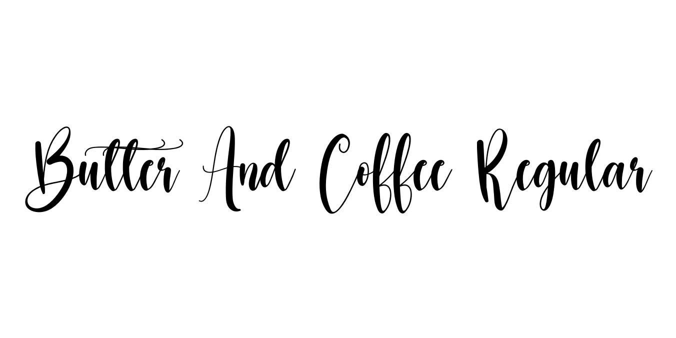Butter And Coffee Regular Font Preview
