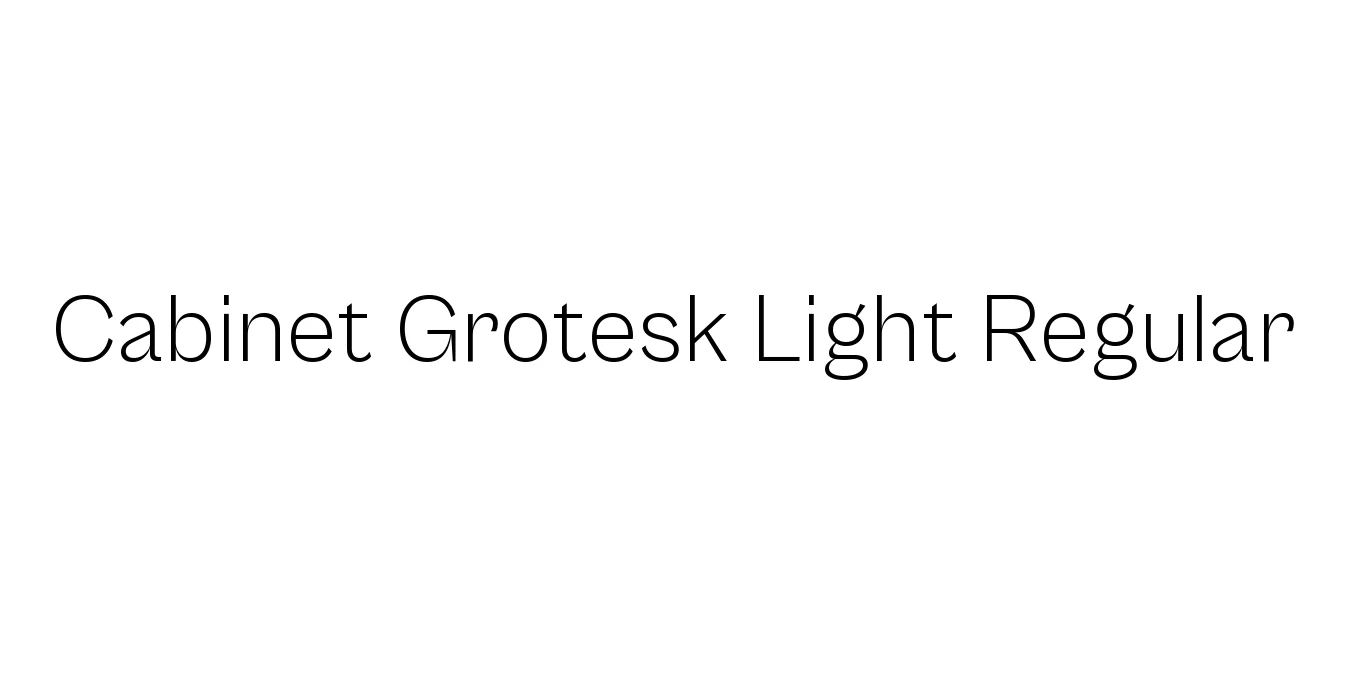 Cabinet Grotesk Light Regular Font Preview