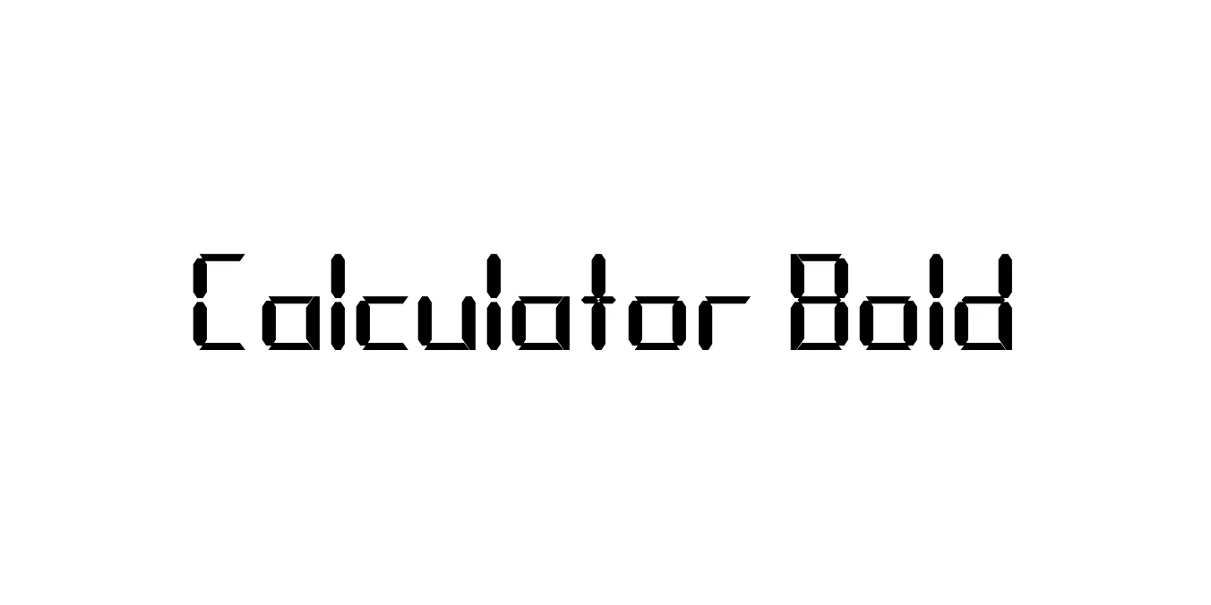 Calculator Bold Font Preview