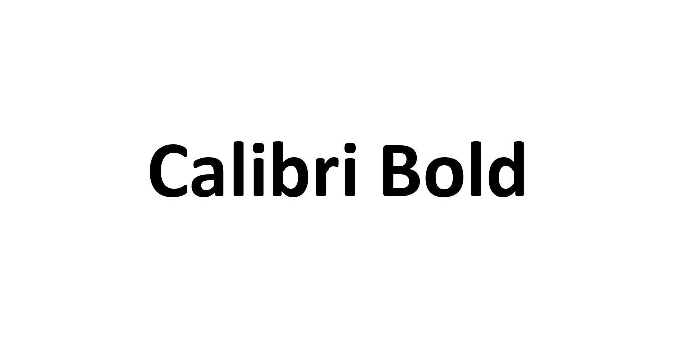 Calibri Bold Font Preview