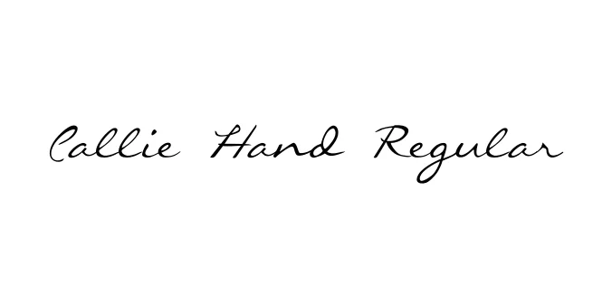 Callie Hand Regular Font Preview