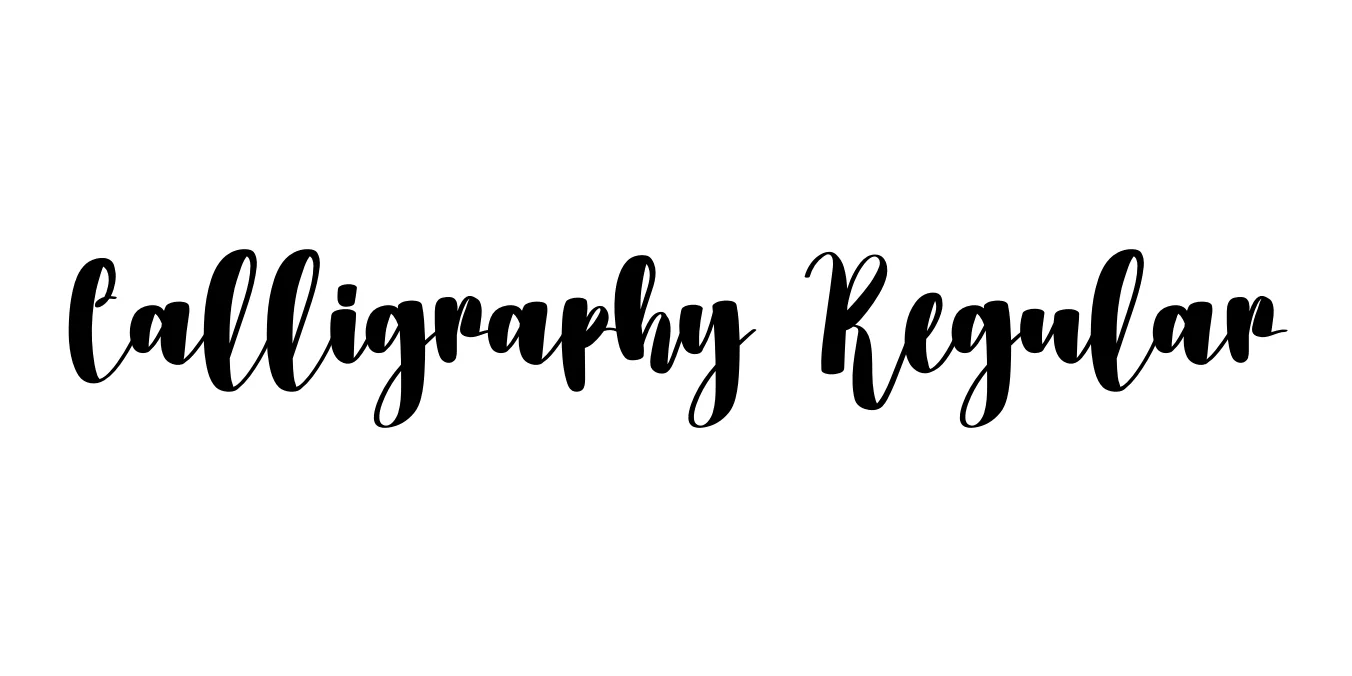 Calligraphy Regular Font Preview