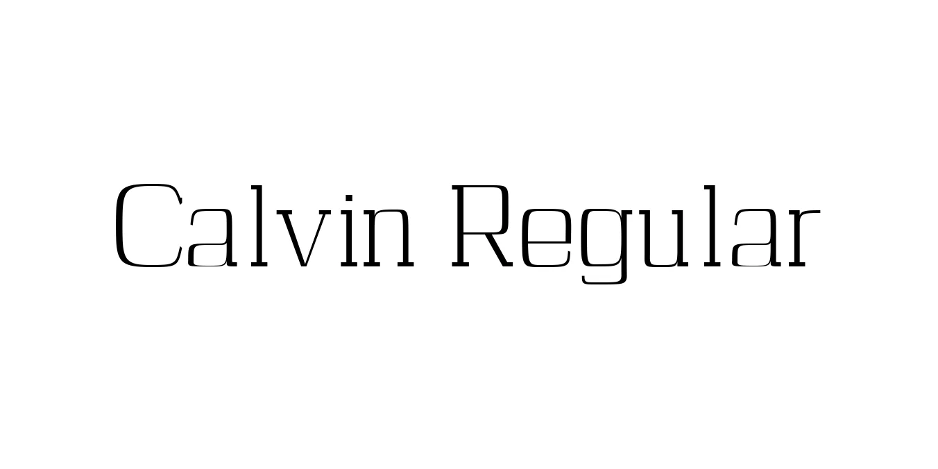 Calvin Regular Font Preview