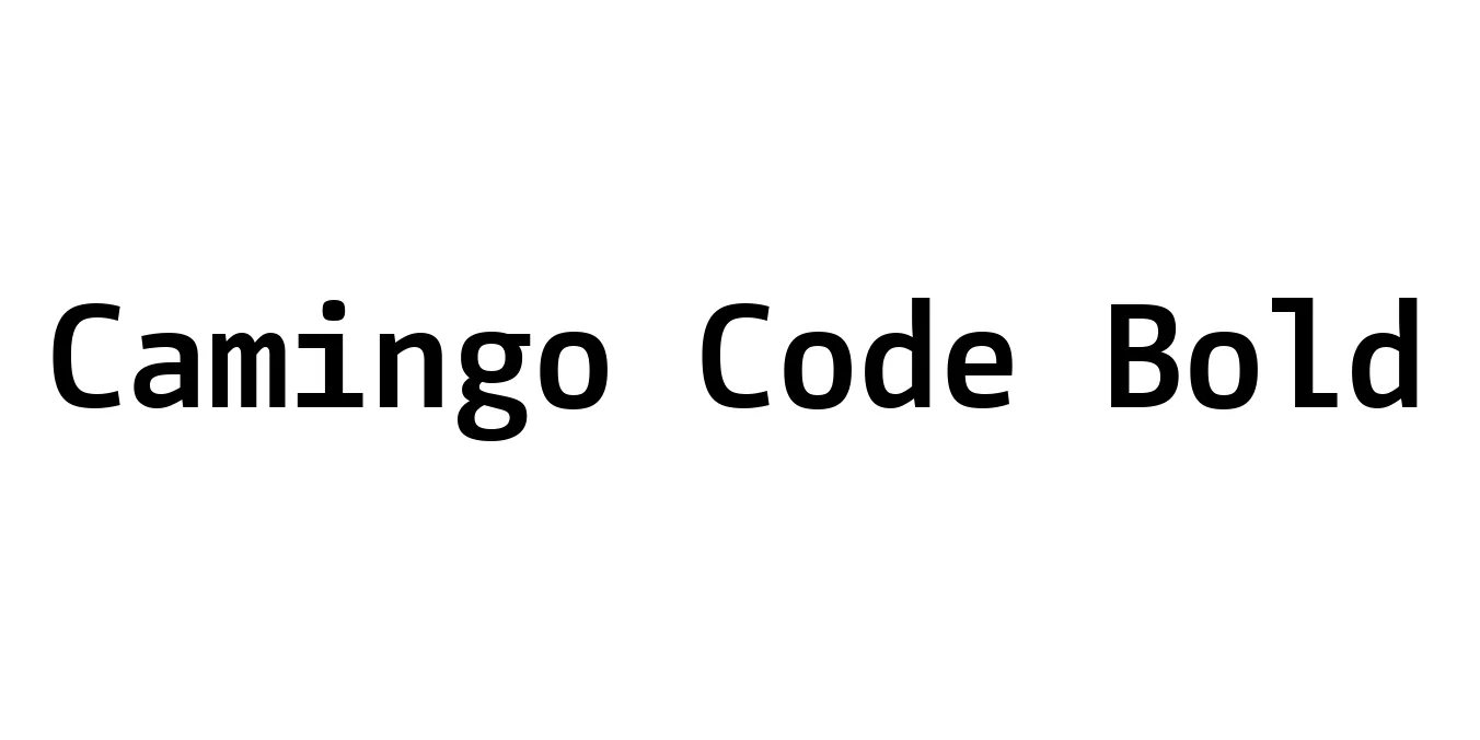 Camingo Code Bold Font Preview