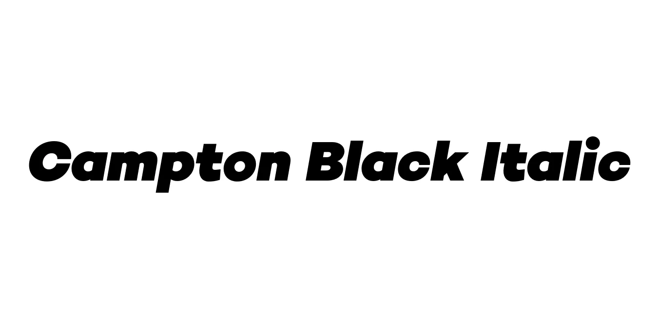 Campton Black Italic Font Preview