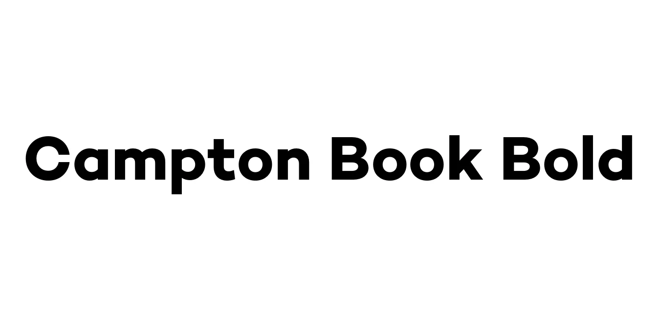 Campton Book Bold Font Preview