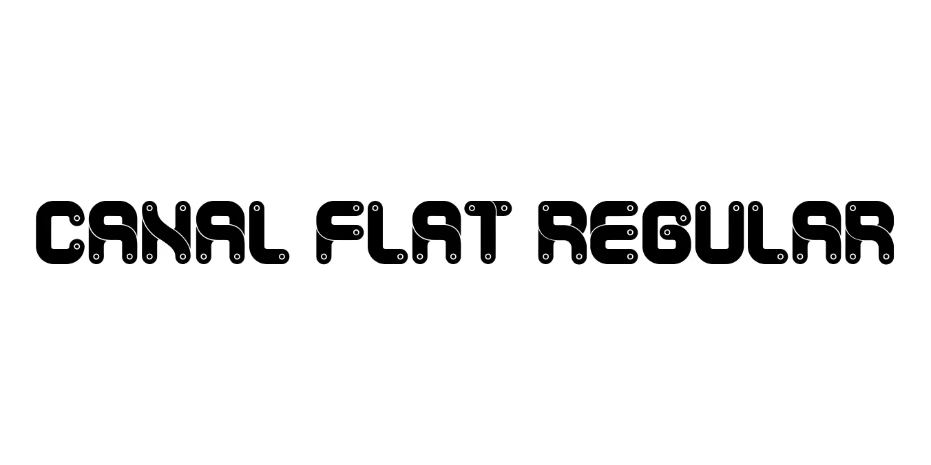 Canal Flat Regular Font Preview