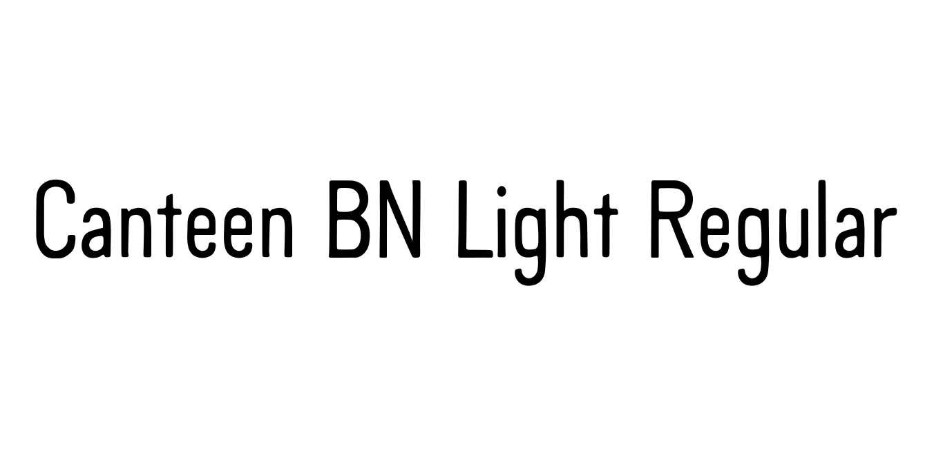 Canteen BN Light Regular Font Preview