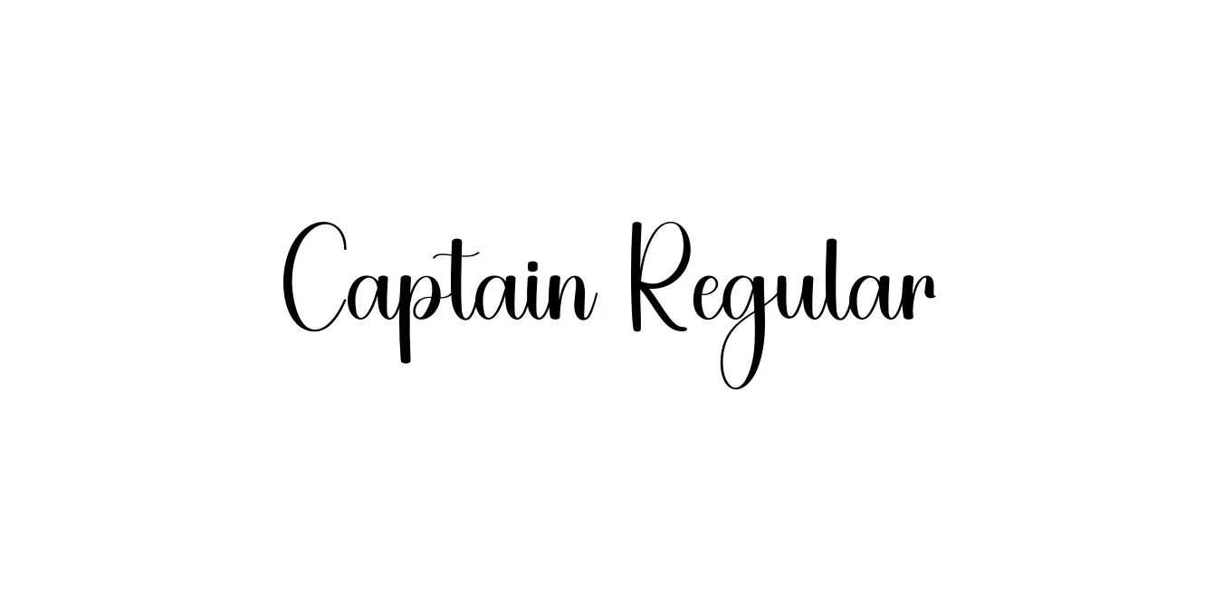 Captain Regular Font Preview