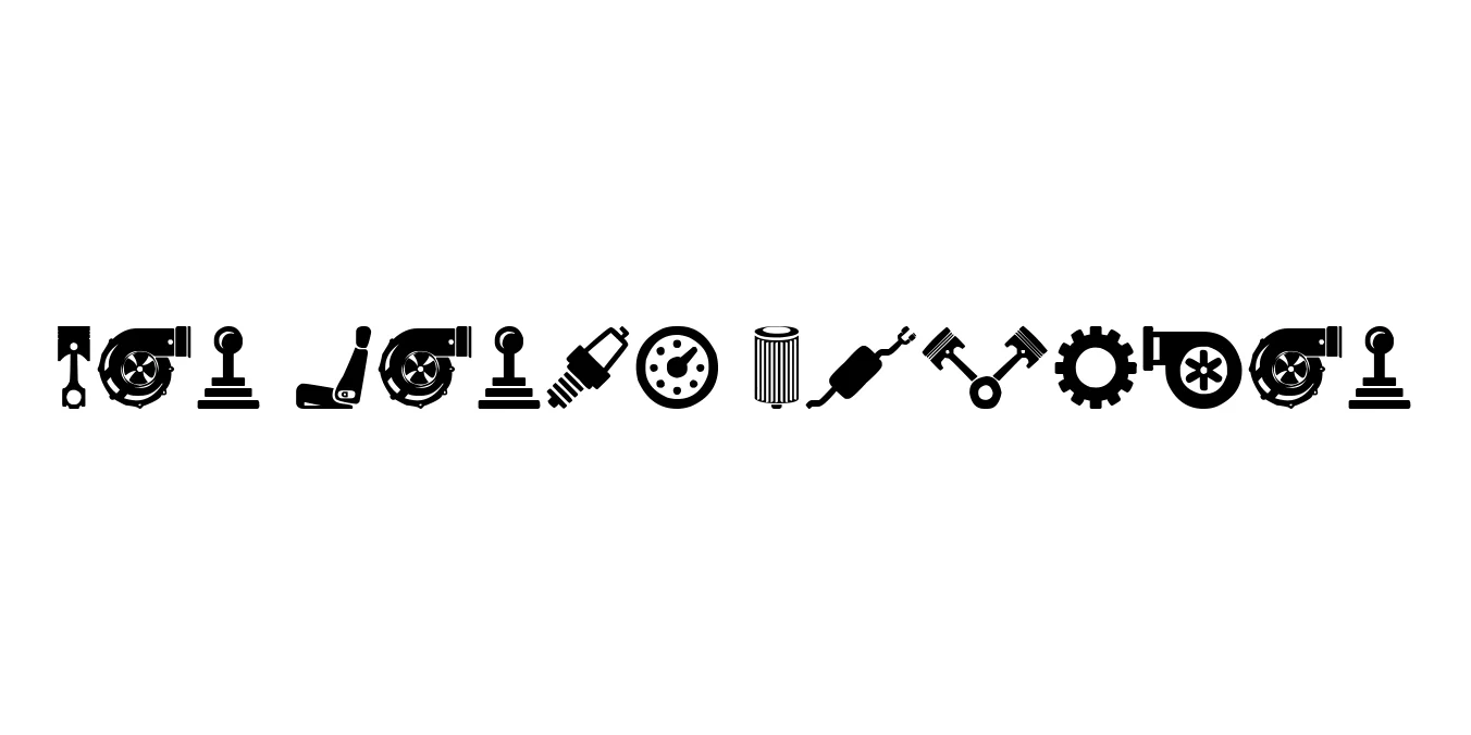 Car Parts Regular Font Preview