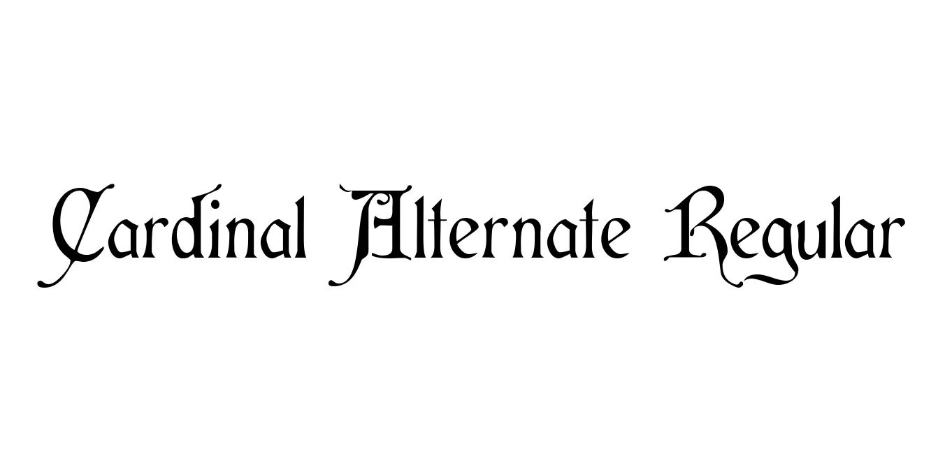 Cardinal Alternate Regular Font Preview