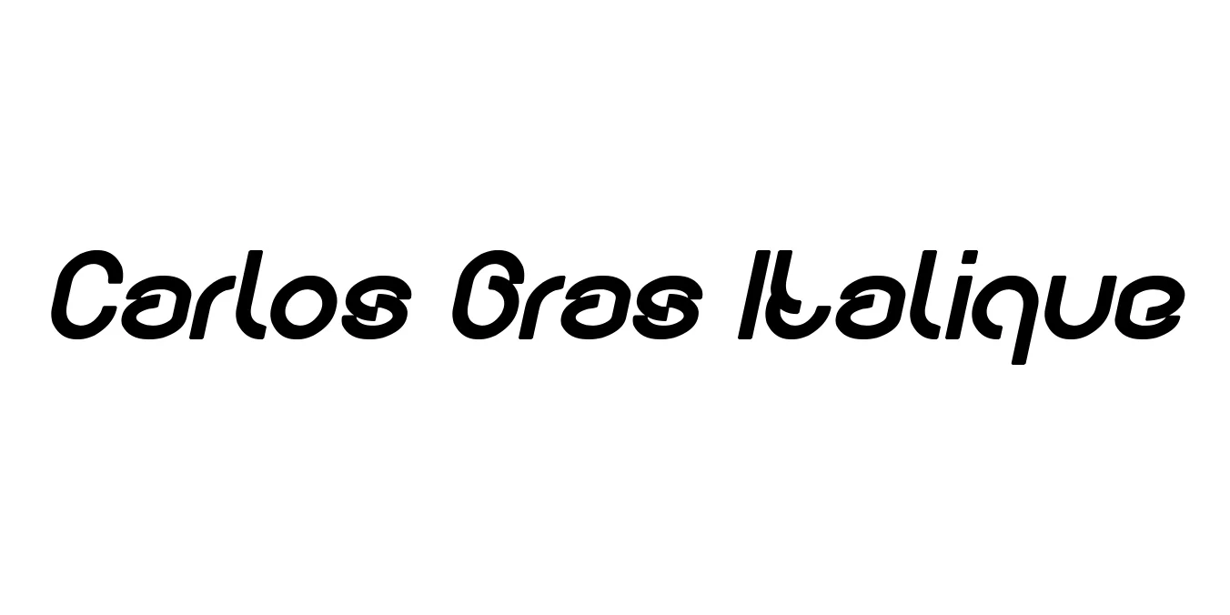 Carlos Gras Italique Font Preview