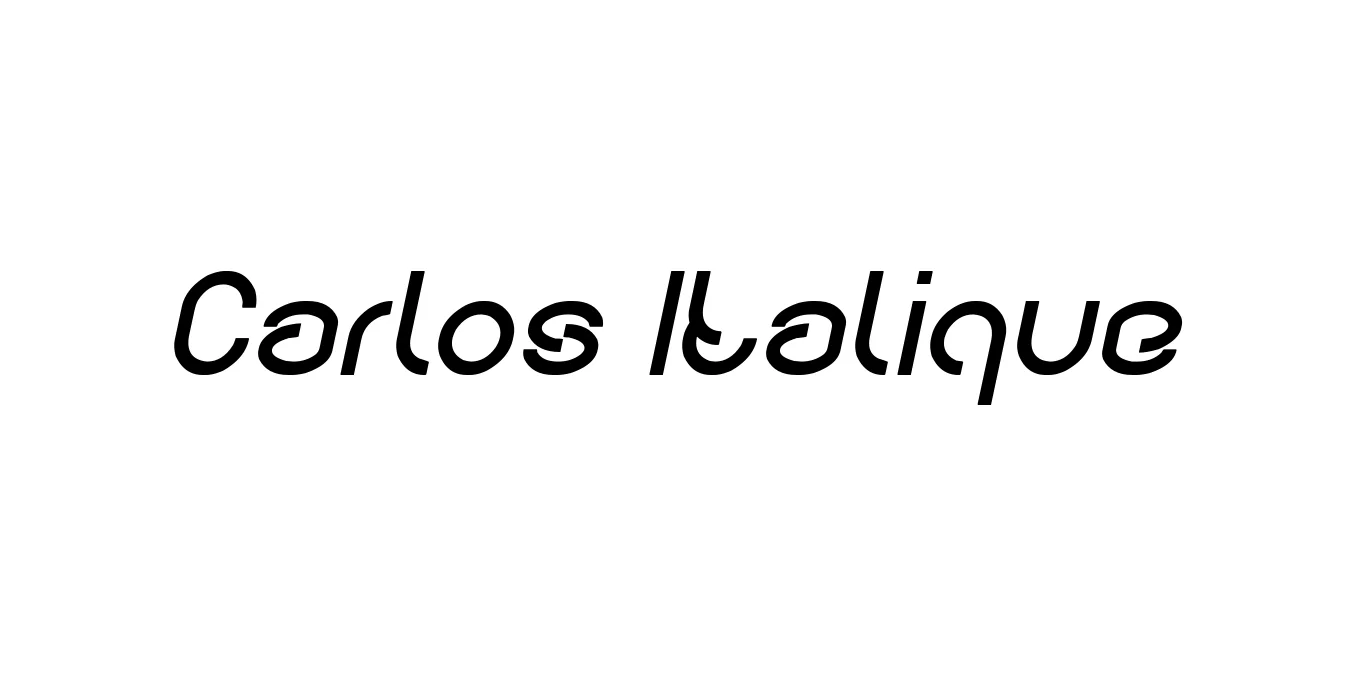 Carlos Italique Font Preview
