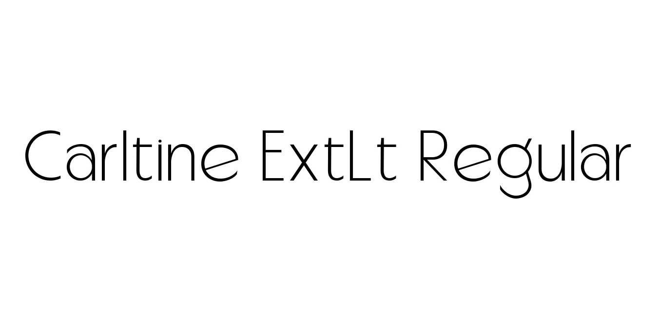 Carltine ExtLt Regular Font Preview