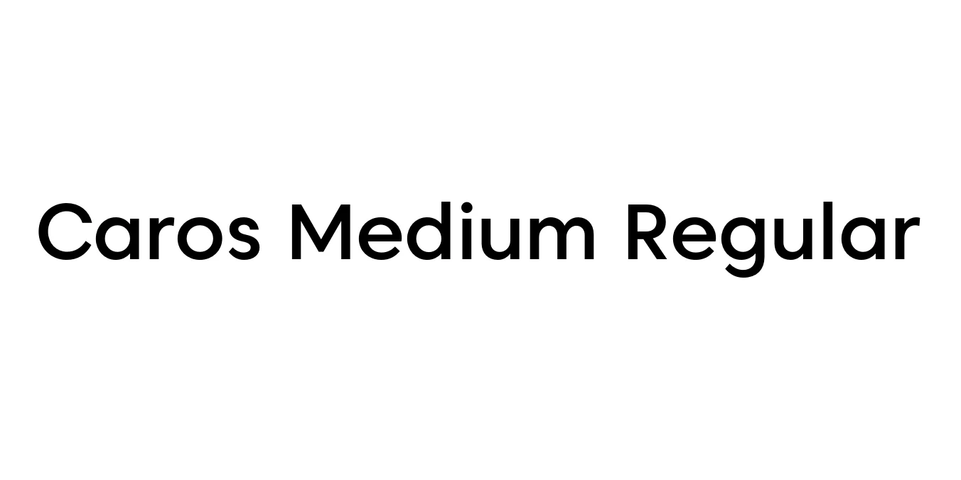 Caros Medium Regular Font Preview