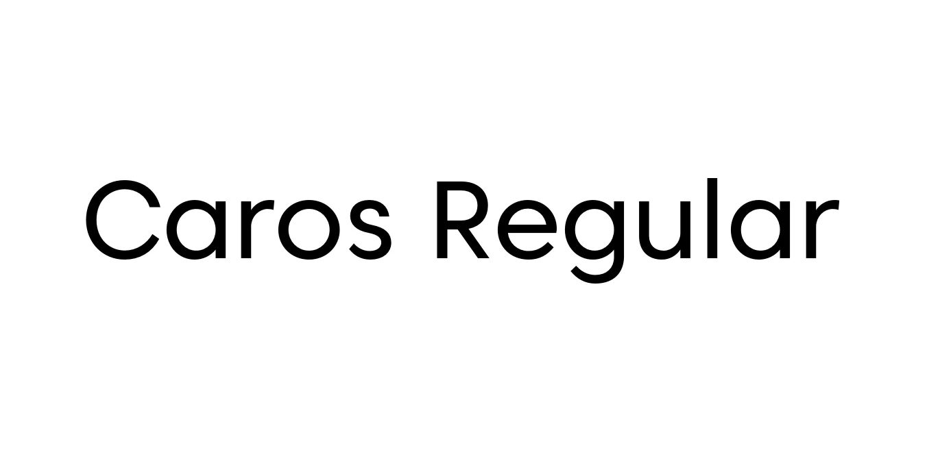 Caros Regular Font Preview