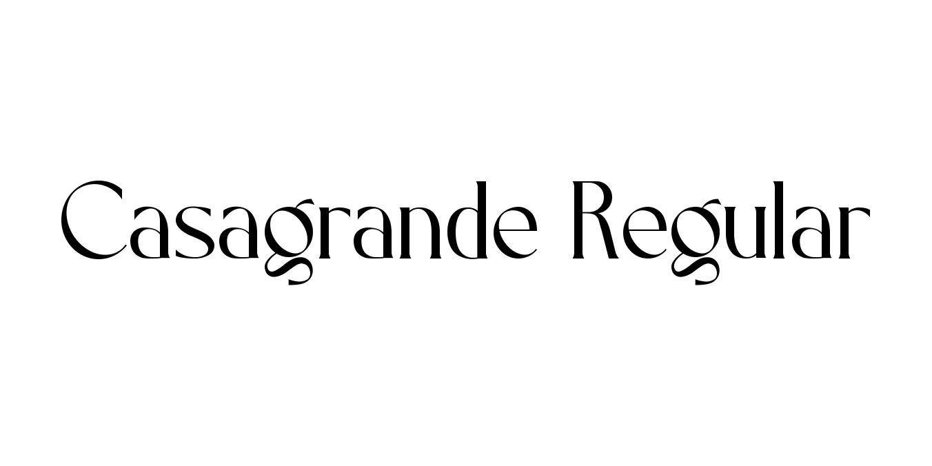 Casagrande Regular Font Preview