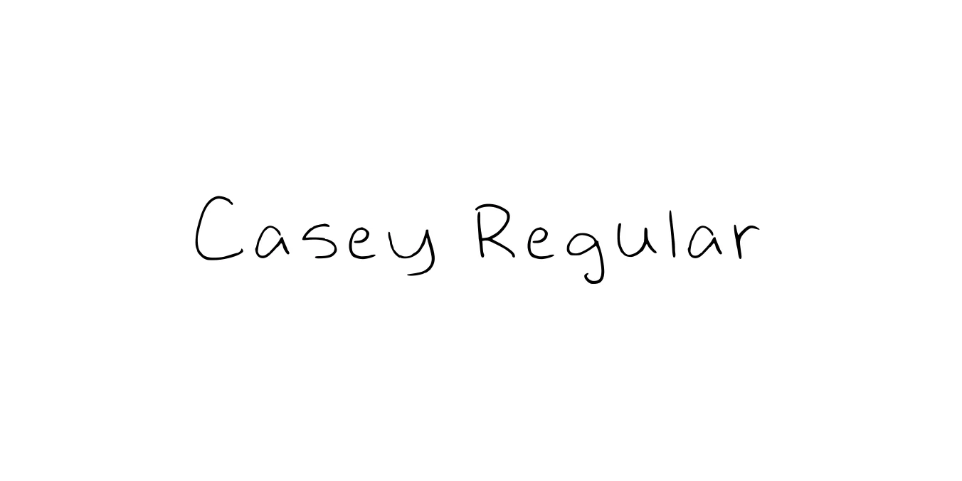 Casey Regular Font Preview