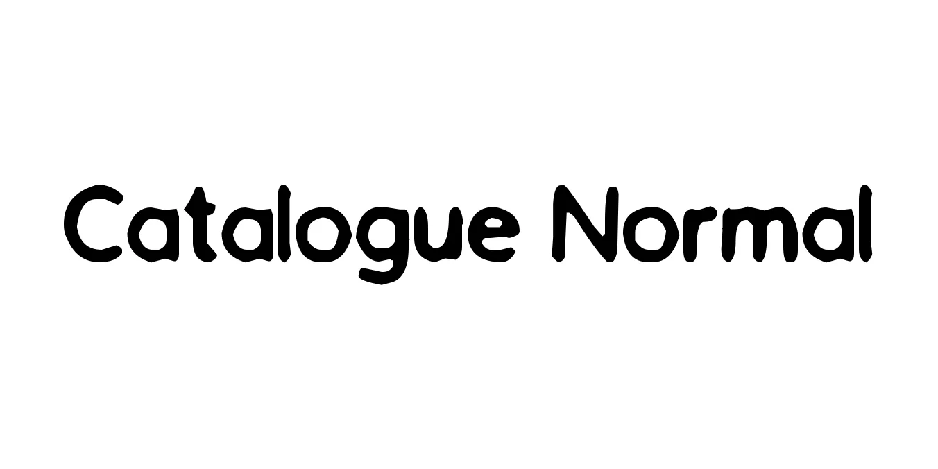 Catalogue Normal Font Preview