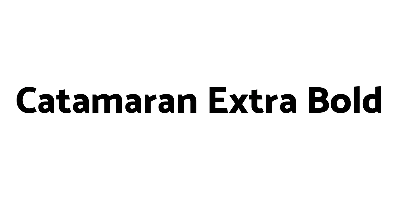 Catamaran Extra Bold Font Preview