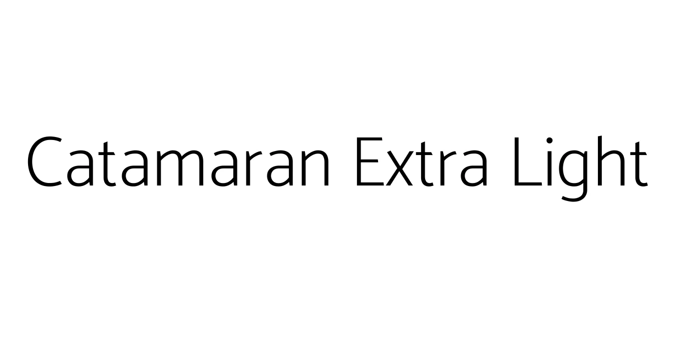 Catamaran Extra Light Font Preview