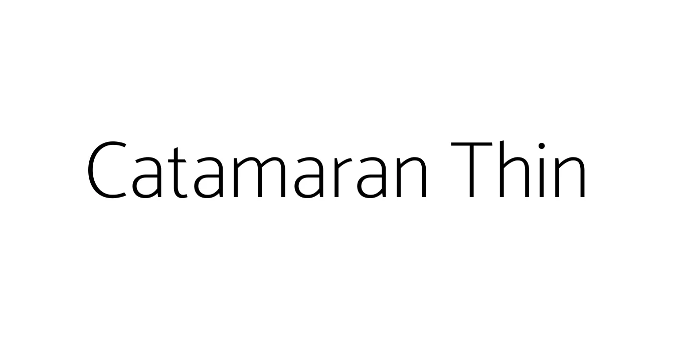 Catamaran Thin Font Preview