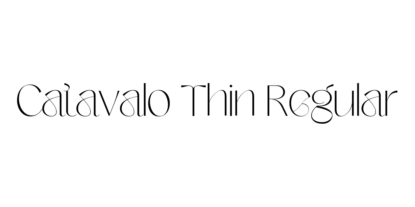 Catavalo Thin Regular Font Preview